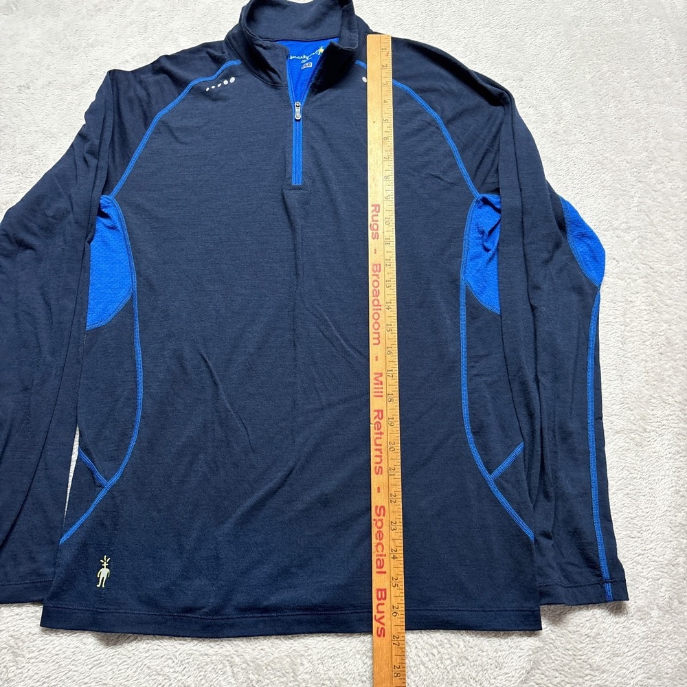 Smartwool PhD Lightweight 1/4 Zip Pullover Merino Wool Mens M Long‎ Sleeve Run - Picture 7 of 7